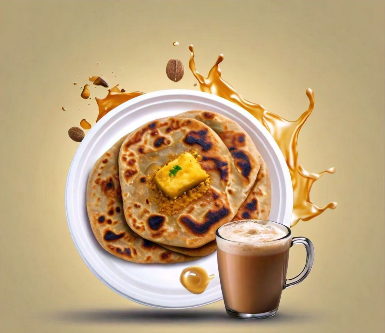 Aloo Paratha with tea